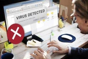 Unsecured Virus Detected Hack Unsafe Concept