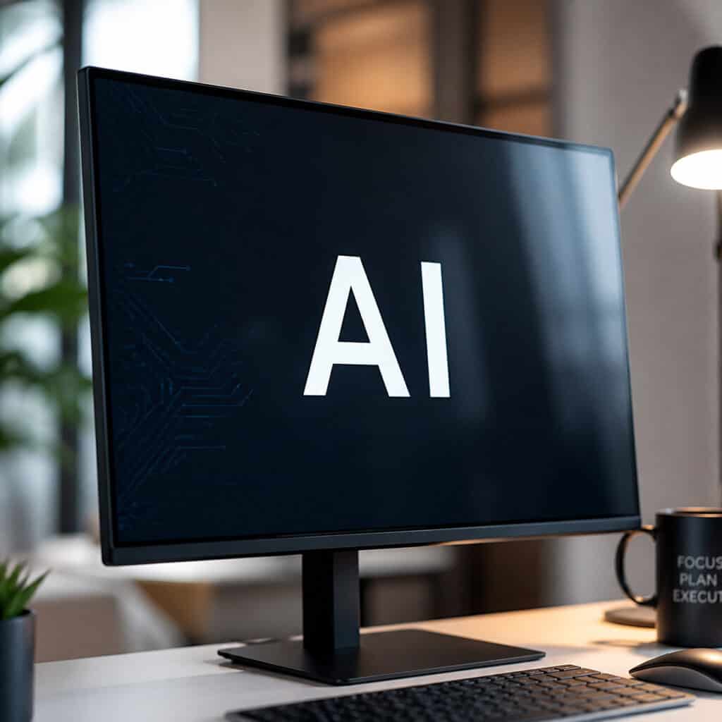 AI on a monitor