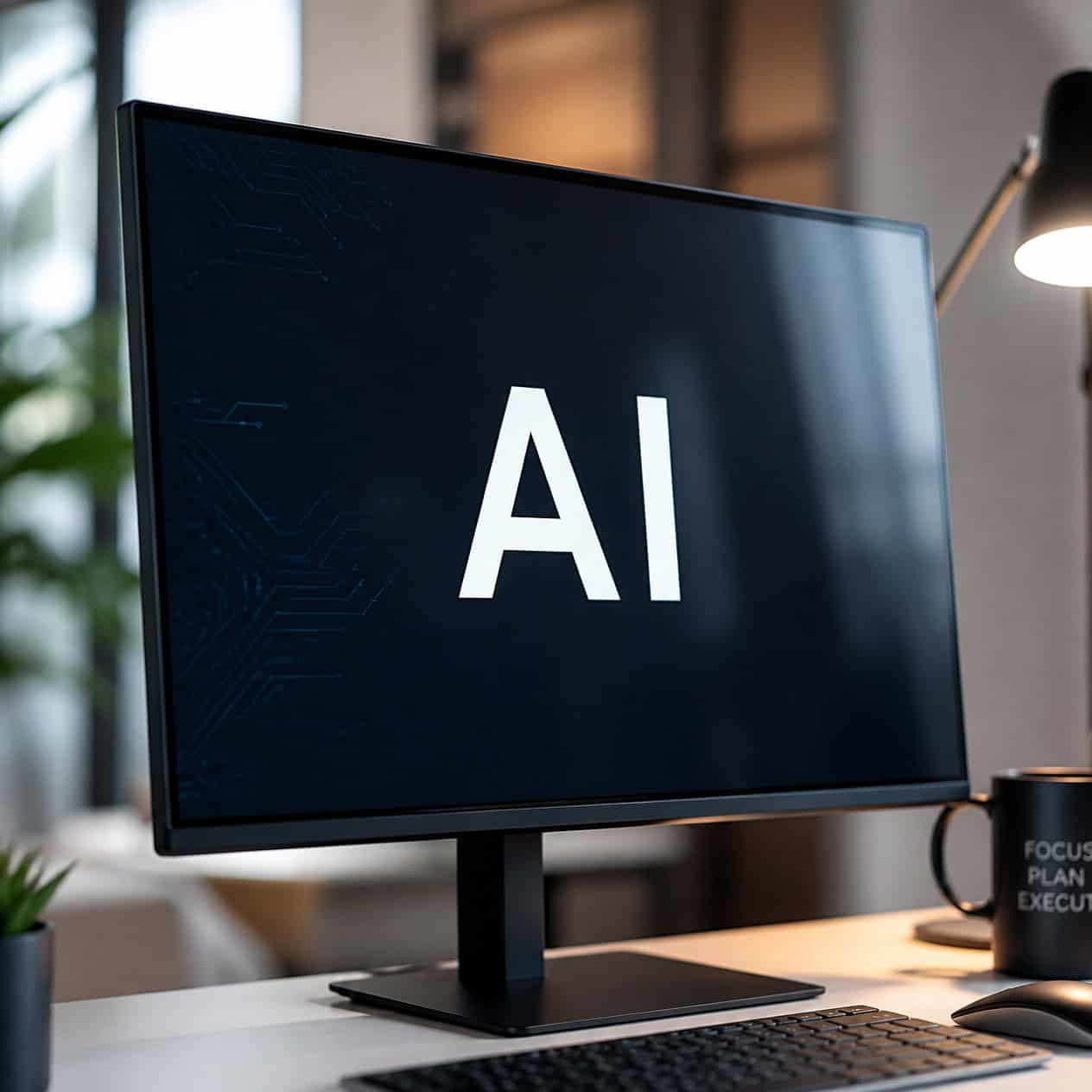 AI on a monitor
